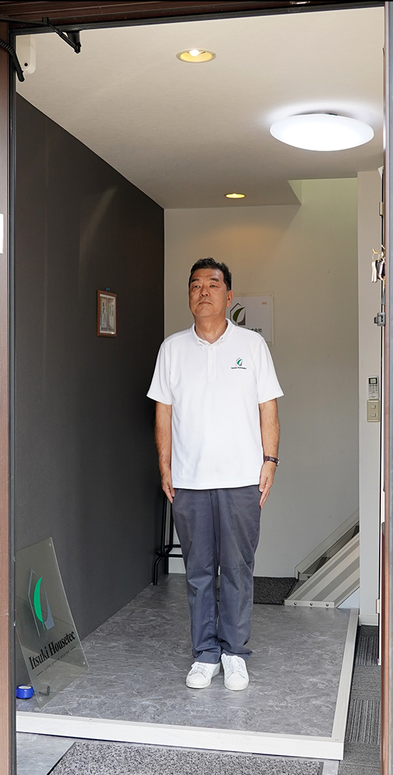 室内側1mに人が立っている状態