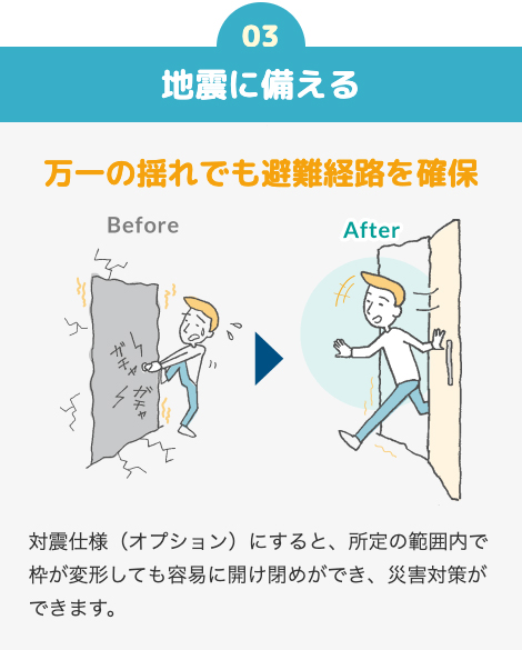 マンションの玄関ドア交換で地震災害にも強く
